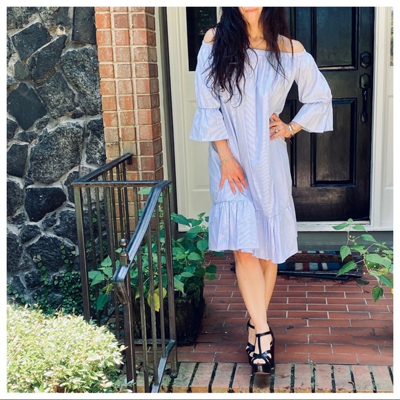 BOHO CHIC OFF THE SHOULDER TUNIC DRESS - Picture 11 of 14